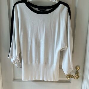 White & black sweater